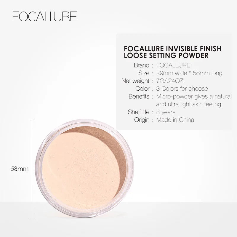 FOCALLURE Translucent Loose Setting Powder