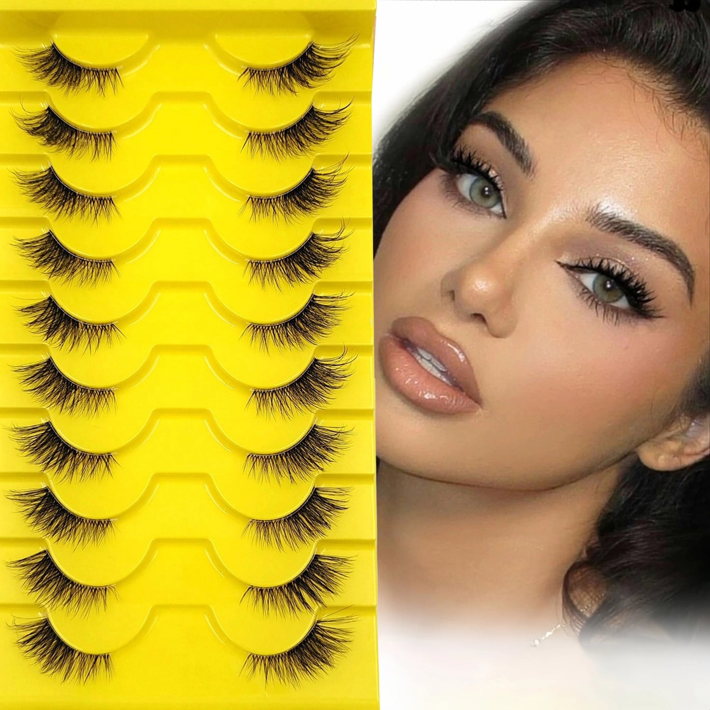Professional 10-Pair Elegant Winged Lashes