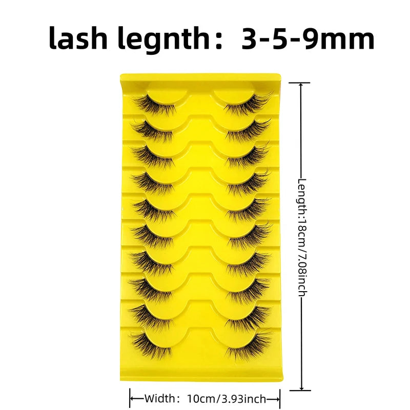Professional 10-Pair Elegant Winged Lashes