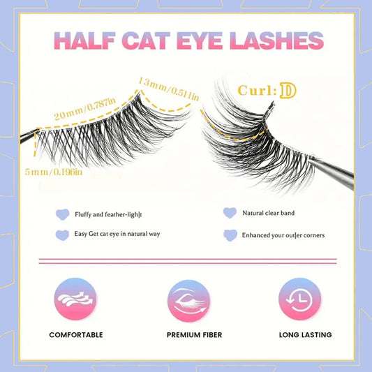 European & American Style "Fox-Eye" Half-Lashes