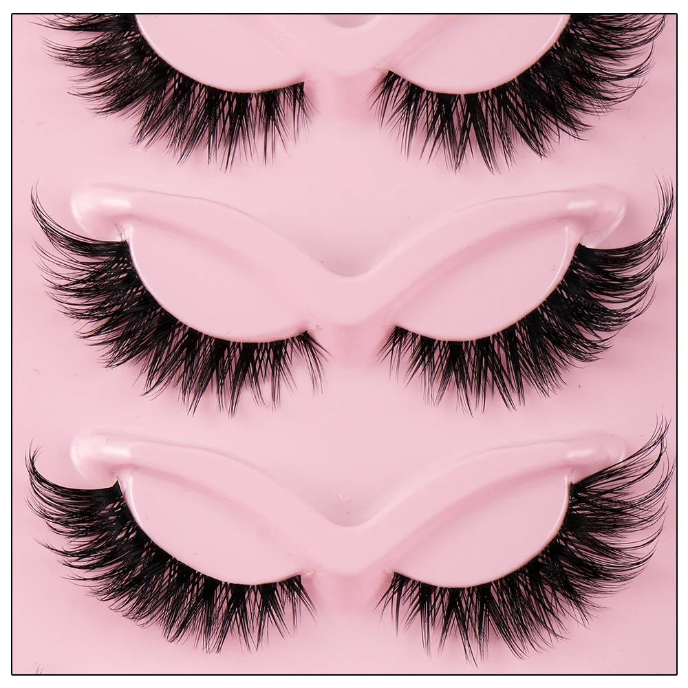 Premium 5-Pair Manga-Inspired Cat Eye Lashes